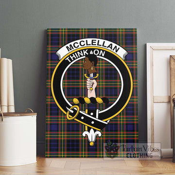 McClellan Modern Tartan Canvas Print Wall Art with Family Crest