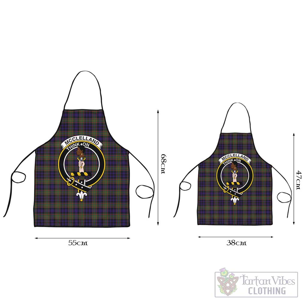 McClelland Tartan Apron with Family Crest Black L 55x68 cm - Tartan Vibes Clothing