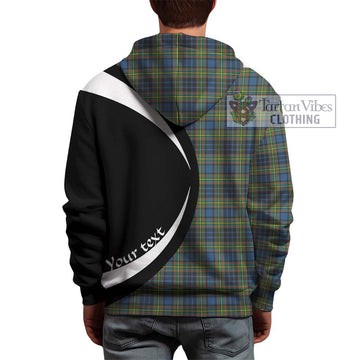 McClelland Ancient Tartan Hoodie with Family Crest Circle Style