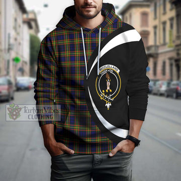 McClelland Modern Tartan Hoodie with Family Crest Circle Style