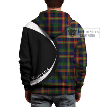 McClelland Modern Tartan Hoodie with Family Crest Circle Style