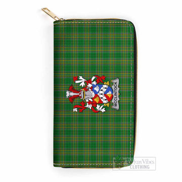 McClintock Irish Clan Tartan Women's Leather Wallet with Coat of Arms One Size 19.7*10.5*3.5 cm - Tartan Vibes Clothing