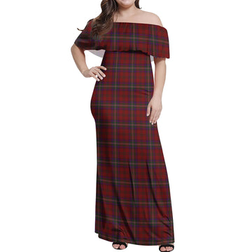 McClure Tartan Off Shoulder Long Dress