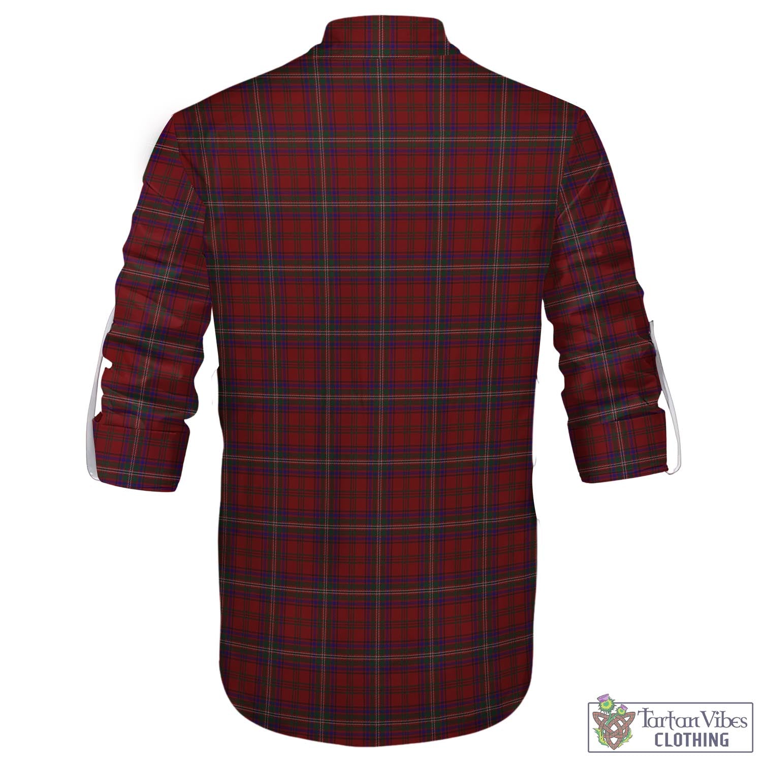 Tartan Vibes Clothing McClure Tartan Men's Scottish Traditional Jacobite Ghillie Kilt Shirt