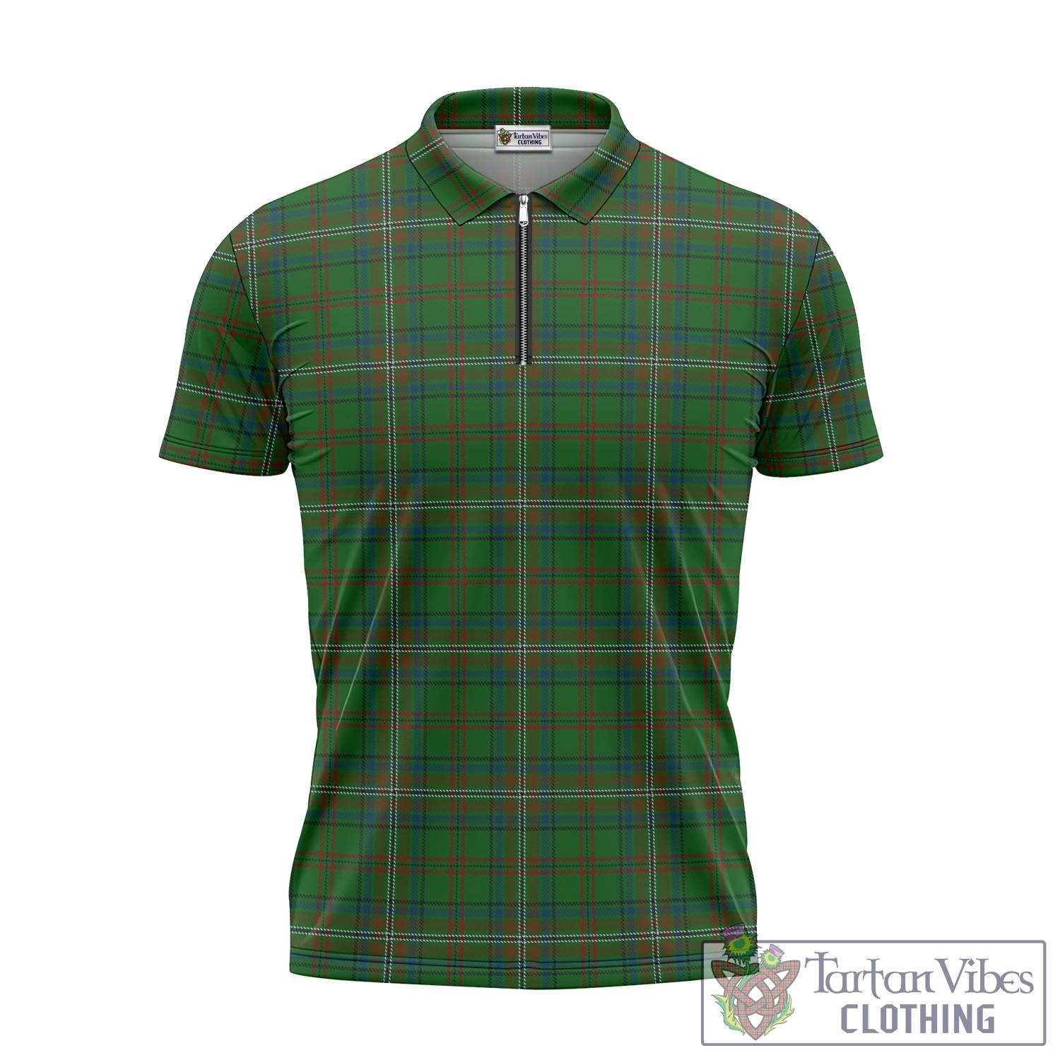 Tartan Vibes Clothing McClure Hunting Tartan Zipper Polo Shirt