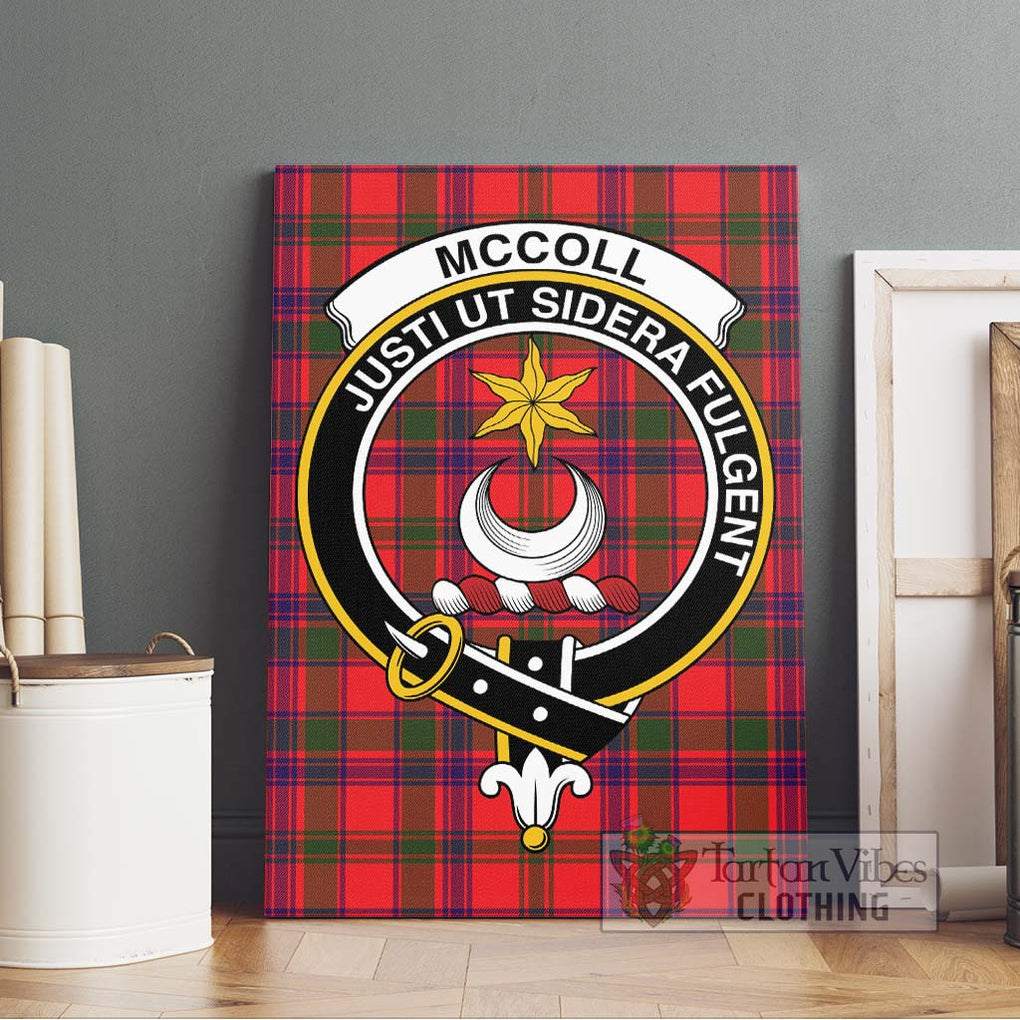 McColl Modern Tartan Canvas Print Wall Art with Family Crest Without Frame - Tartan Vibes Clothing