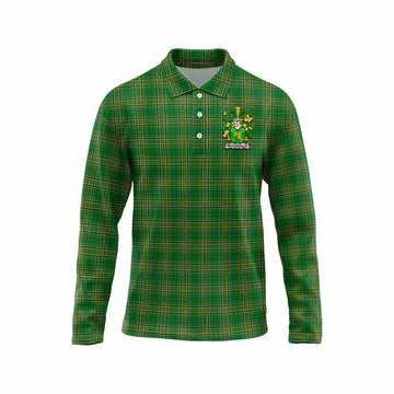 McConville Irish Clan Tartan Long Sleeve Polo Shirt with Coat of Arms