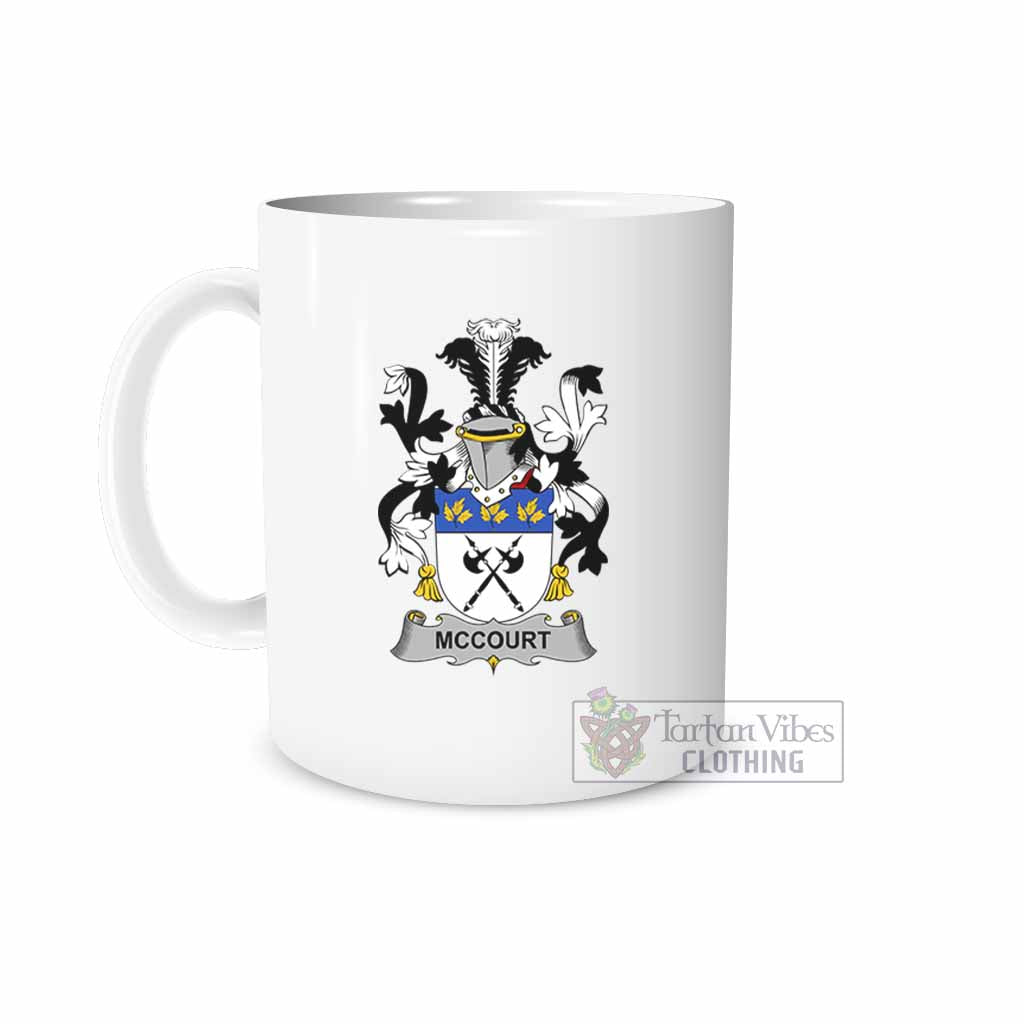 Tartan Vibes Clothing McCourt Irish Clan Coat of Arms Ceramic Mug