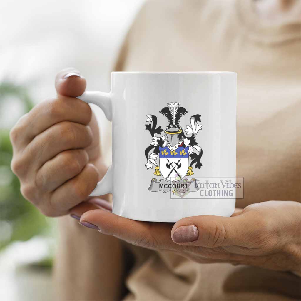 Tartan Vibes Clothing McCourt Irish Clan Coat of Arms Ceramic Mug