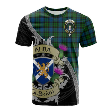 McCoy Tartan Family Crest Cotton T-shirt Lion Rampant Royal Thistle Shield Celtic Inspired Kid's Shirt - Tartan Vibes Clothing
