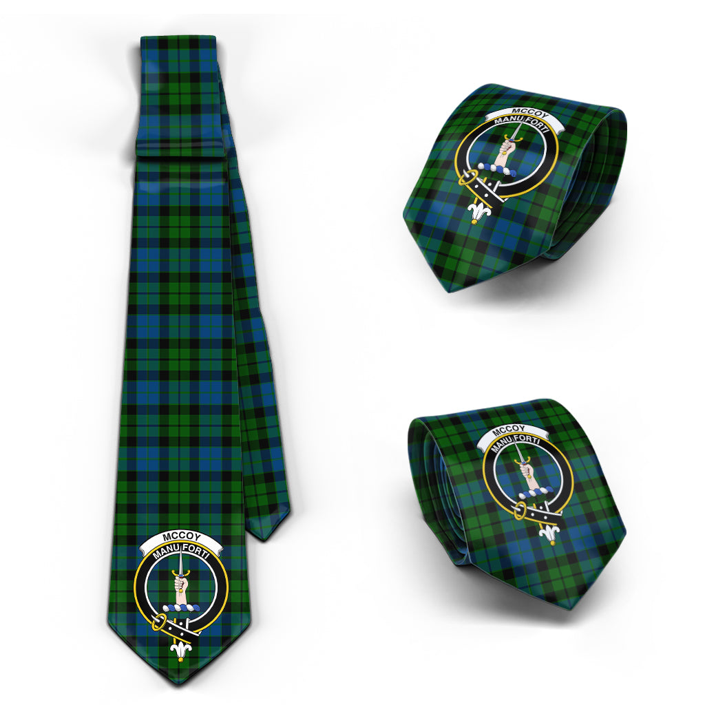 McCoy Tartan Classic Necktie with Family Crest - Tartanvibesclothing