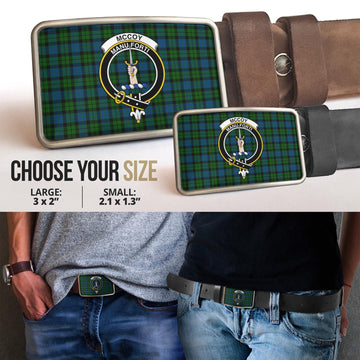 McCoy Tartan Belt Buckles with Family Crest