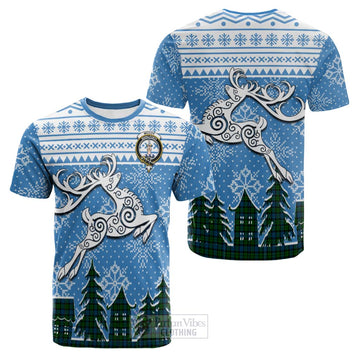 McCoy Clan Christmas Cotton T-shirt Celtic Reindeer Style