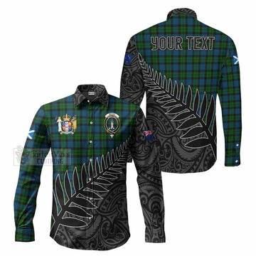 McCoy Crest Tartan Long Sleeve Button Shirt with New Zealand Silver Fern Half Style