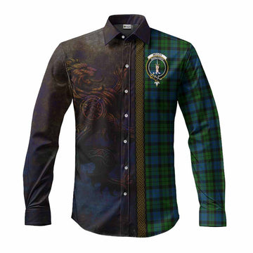 McCoy Tartan Family Crest Long Sleeve Button Shirt Alba Gu Brath Be Brave Lion Ancient Style Men's Shirt S - Tartan Vibes Clothing
