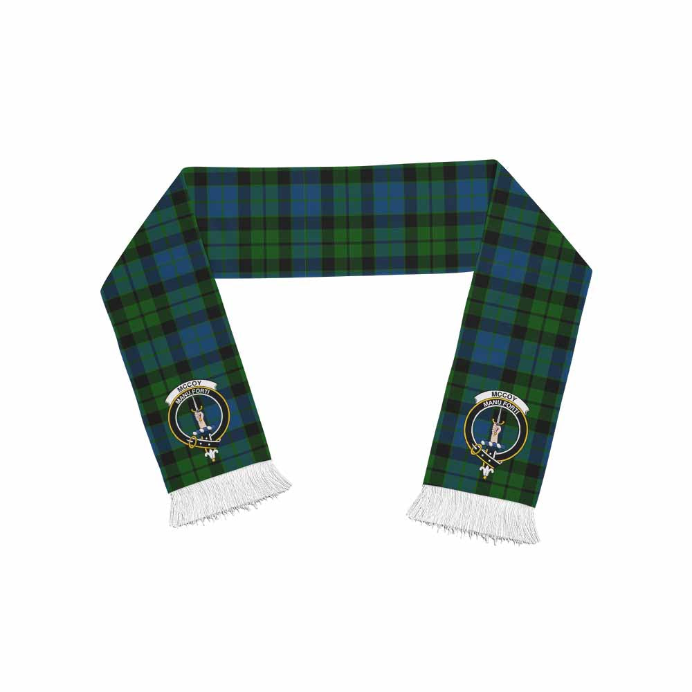 McCoy Tartan Ruffneck Scarf with Family Crest One Size 67.7*6.7 inches - Tartan Vibes Clothing