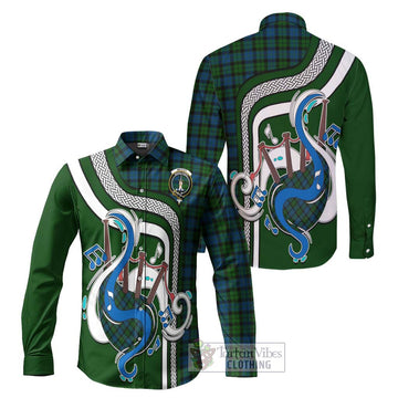 McCoy Tartan Long Sleeve Button Shirt with Epic Bagpipe Style