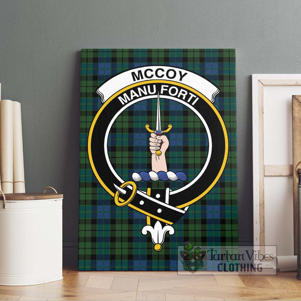 McCoy Tartan Canvas Print Wall Art with Family Crest Without Frame - Tartan Vibes Clothing