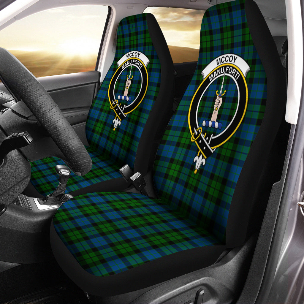 McCoy Tartan Car Seat Cover with Family Crest One Size - Tartanvibesclothing