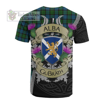 McCoy Tartan Family Crest Cotton T-shirt Lion Rampant Royal Thistle Shield Celtic Inspired - Tartan Vibes Clothing