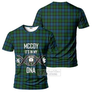 McCoy Tartan T-Shirt with Family Crest DNA In Me Style - Tartan Vibes Clothing