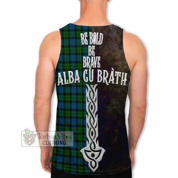 McCoy Tartan Family Crest Men's Tank Top Alba Gu Brath Be Brave Lion Ancient Style - Tartan Vibes Clothing