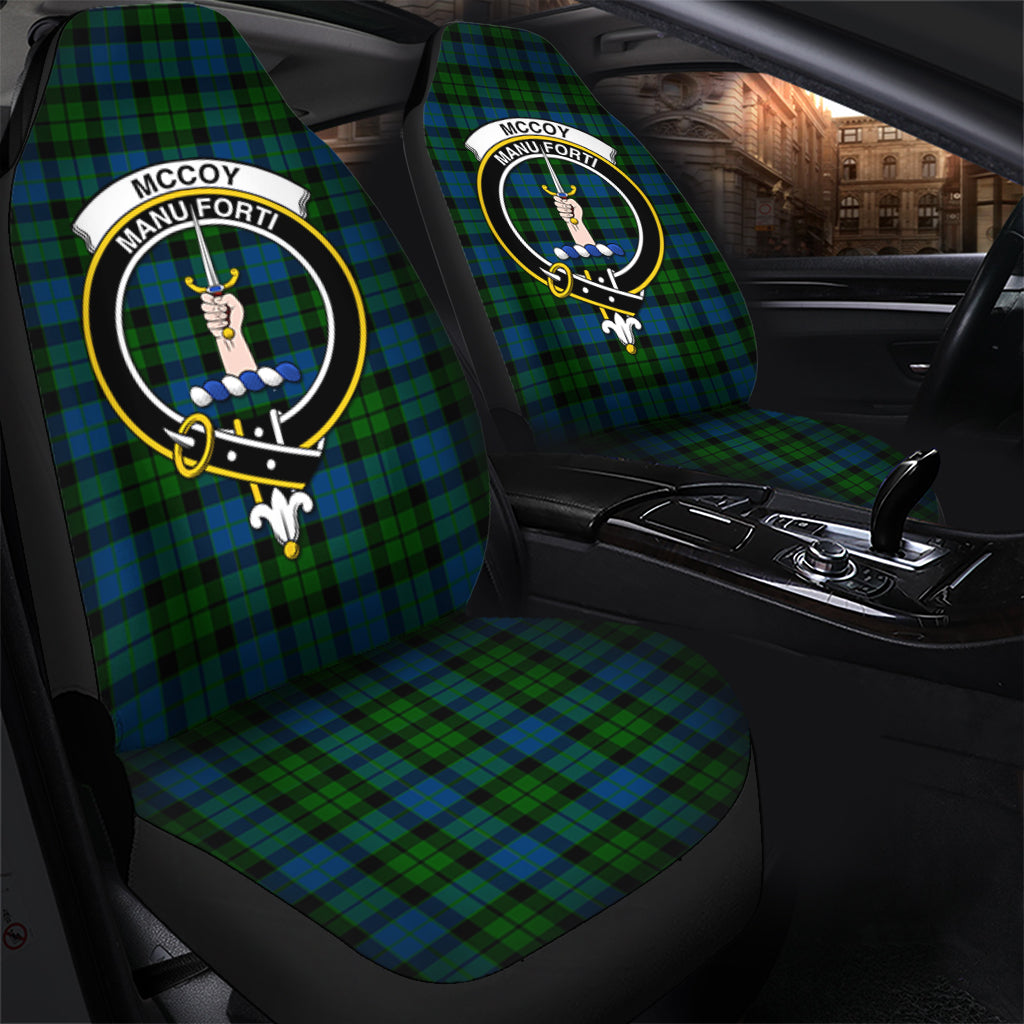 McCoy Tartan Car Seat Cover with Family Crest - Tartanvibesclothing