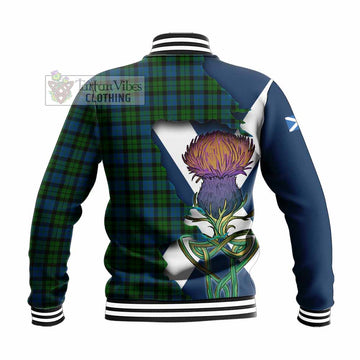McCoy Tartan Family Crest Baseball Jacket Scottish Thistle Celtic Inspired - Tartan Vibes Clothing