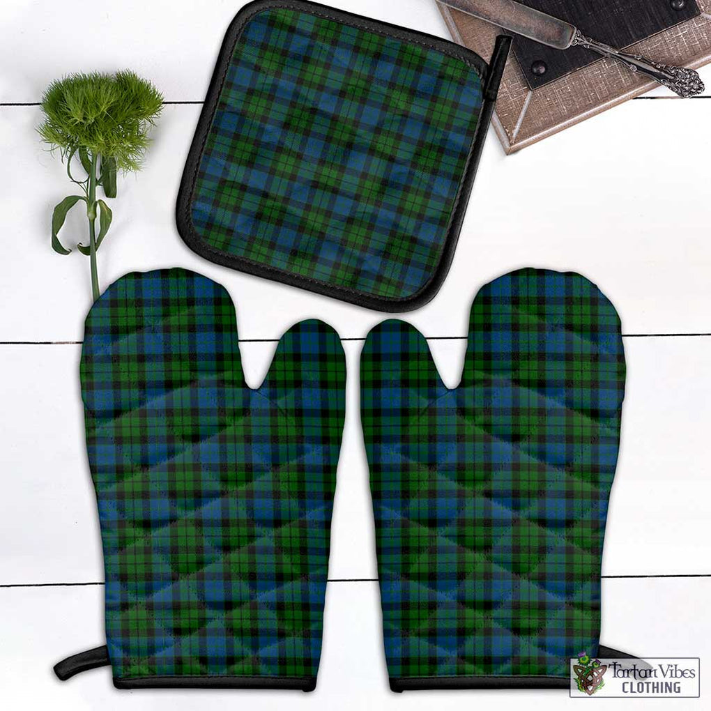 McCoy Tartan Combo Oven Mitt & Pot-Holder Black - Tartan Vibes Clothing