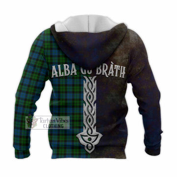 McCoy Tartan Family Crest Knitted Hoodie Alba Gu Brath Be Brave Lion Ancient Style - Tartan Vibes Clothing