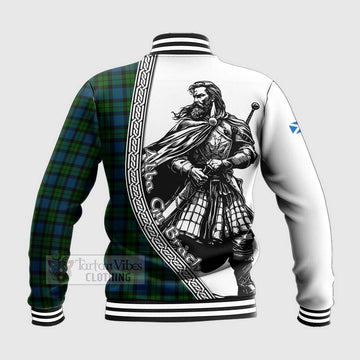 McCoy Tartan Clan Crest Baseball Jacket with Highlander Warrior Celtic Style - Tartan Vibes Clothing