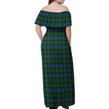 McCoy Tartan Off Shoulder Long Dress - Tartan Vibes Clothing