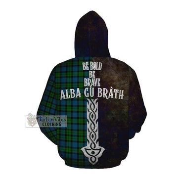 McCoy Tartan Family Crest Cotton Hoodie Alba Gu Brath Be Brave Lion Ancient Style Pullover Hoodie - Tartan Vibes Clothing