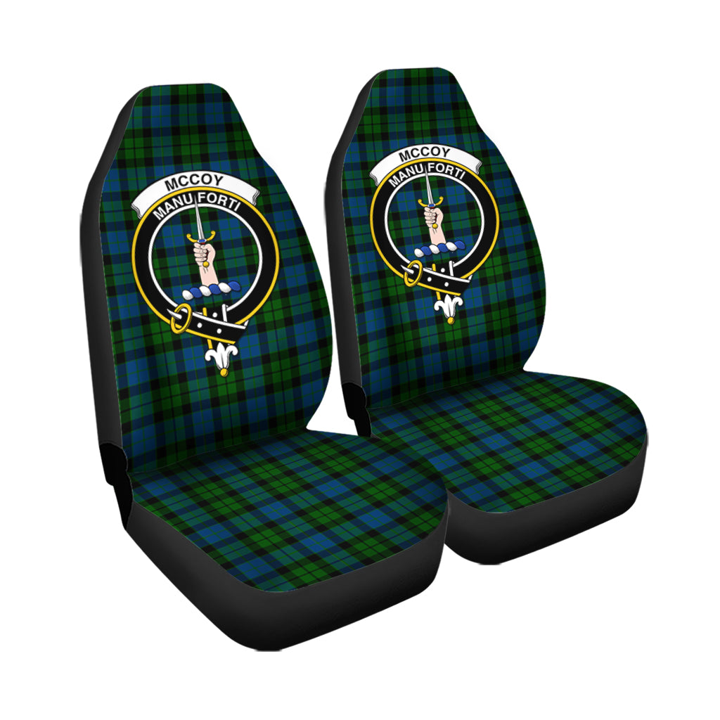 McCoy Tartan Car Seat Cover with Family Crest - Tartanvibesclothing