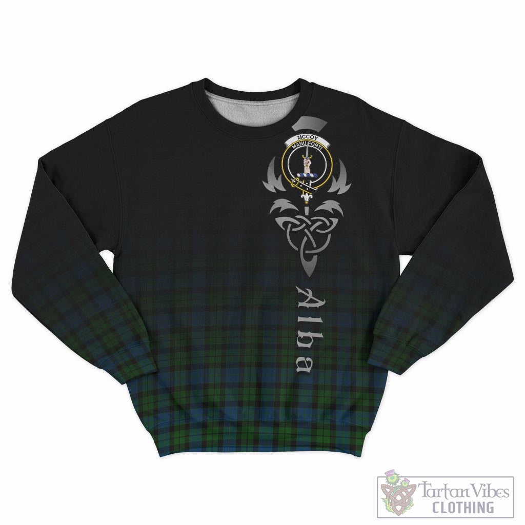 Tartan Vibes Clothing McCoy Tartan Sweatshirt Featuring Alba Gu Brath Family Crest Celtic Inspired