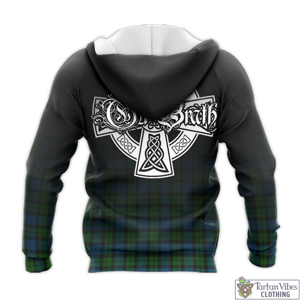 Tartan Vibes Clothing McCoy Tartan Knitted Hoodie Featuring Alba Gu Brath Family Crest Celtic Inspired