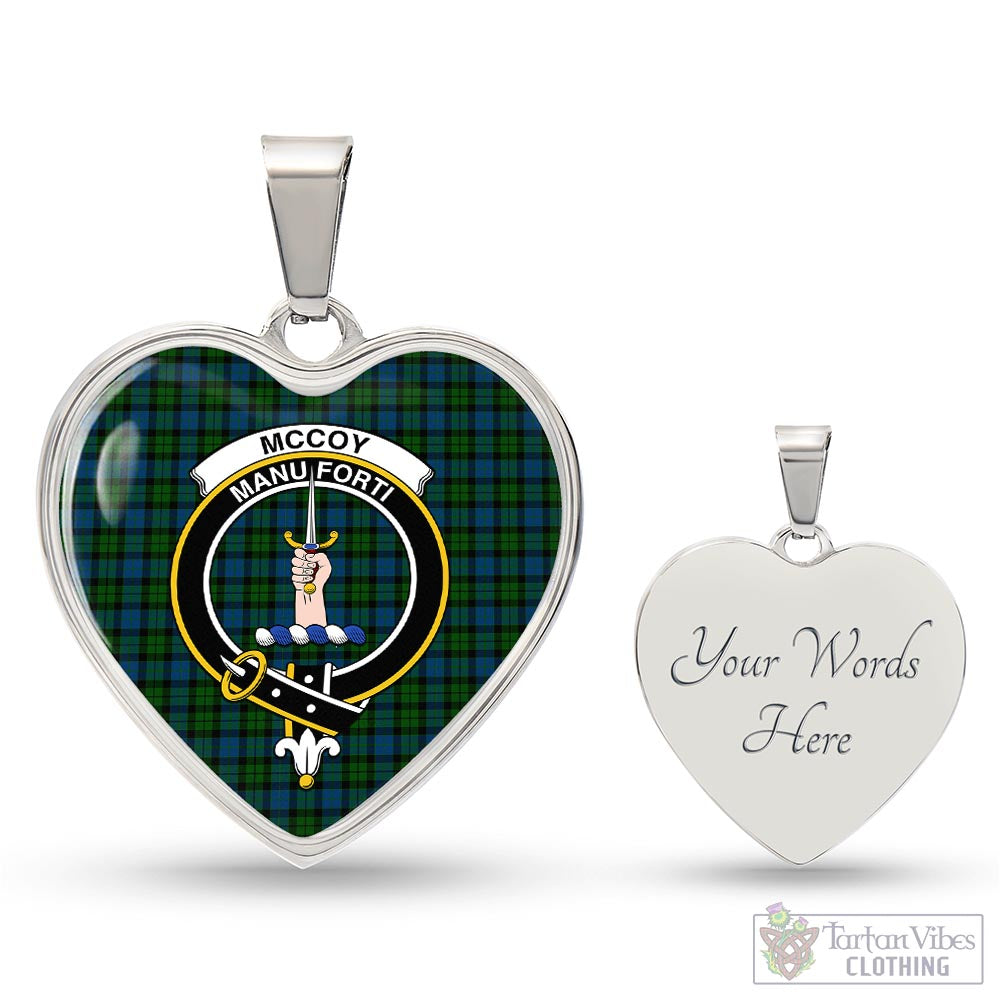 McCoy Tartan Heart Necklace with Family Crest – Tartan Vibes Clothing