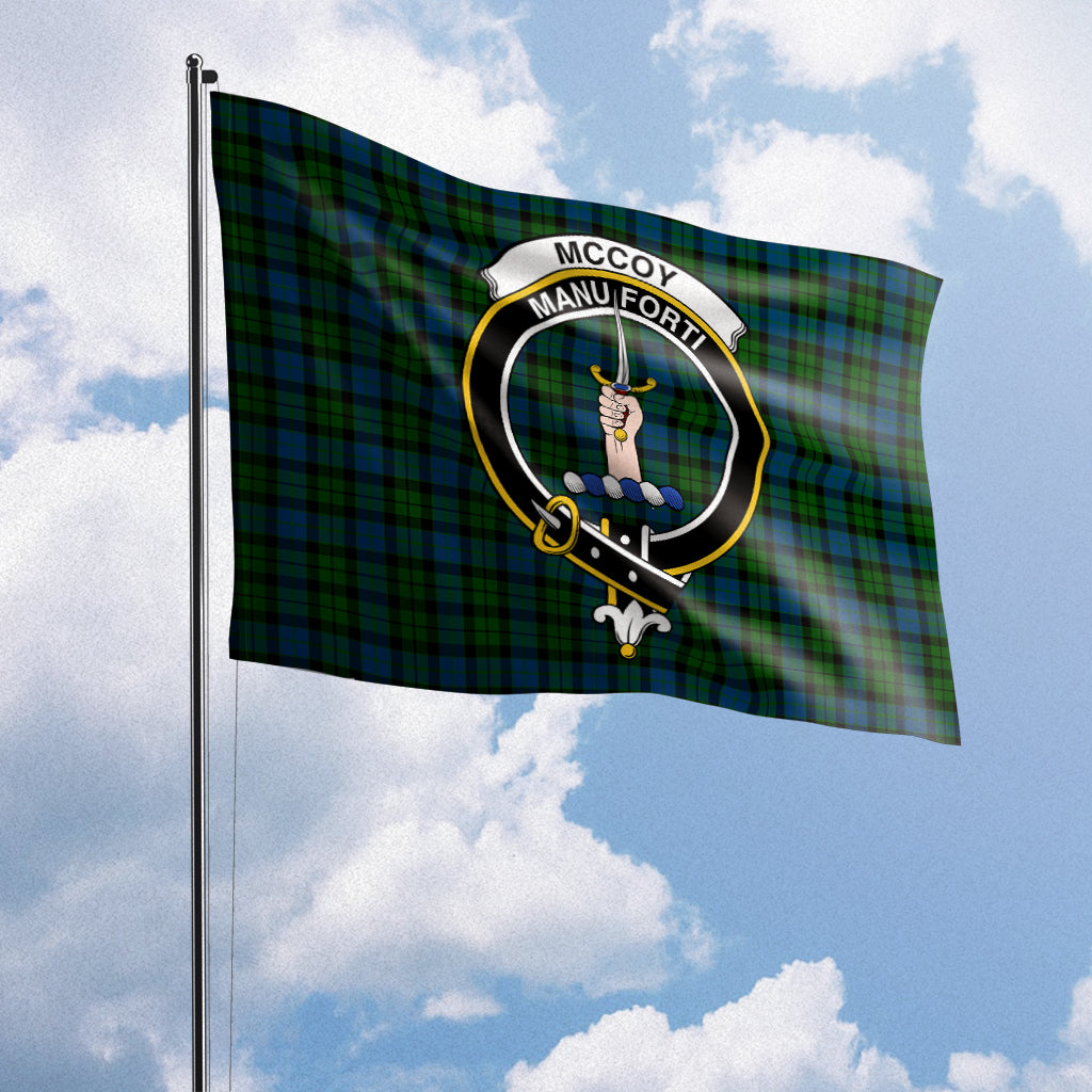 McCoy Tartan Flag with Family Crest House Flag (Horizontal) - Tartan Vibes Clothing