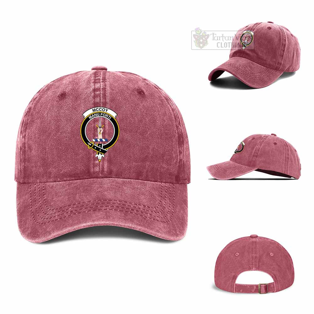 McCoy Family Crest Denim Baseball Cap - 2D-tartanvibesclothing