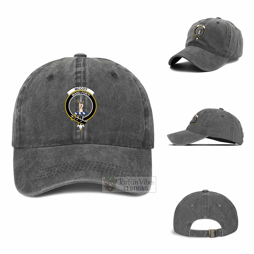 McCoy Family Crest Denim Baseball Cap - 2D-tartanvibesclothing