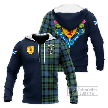 McCoy Ancient Tartan Knitted Hoodie Alba with Scottish Lion Royal Arm Half Style