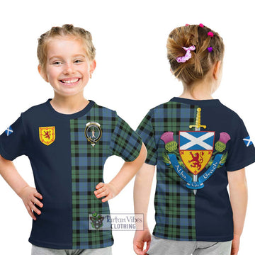 McCoy Ancient Tartan Kid T-Shirt Alba with Scottish Lion Royal Arm Half Style