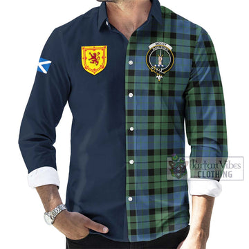 McCoy Ancient Tartan Long Sleeve Button Shirt Alba with Scottish Lion Royal Arm Half Style