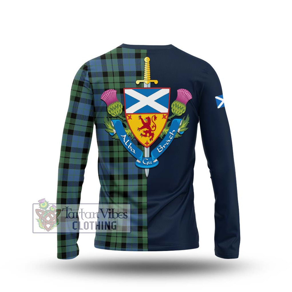 Tartan Vibes Clothing McCoy Ancient Tartan Long Sleeve T-Shirt with Scottish Lion Royal Arm Half Style