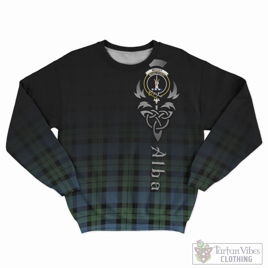 Tartan Vibes Clothing McCoy Ancient Tartan Sweatshirt Featuring Alba Gu Brath Family Crest Celtic Inspired