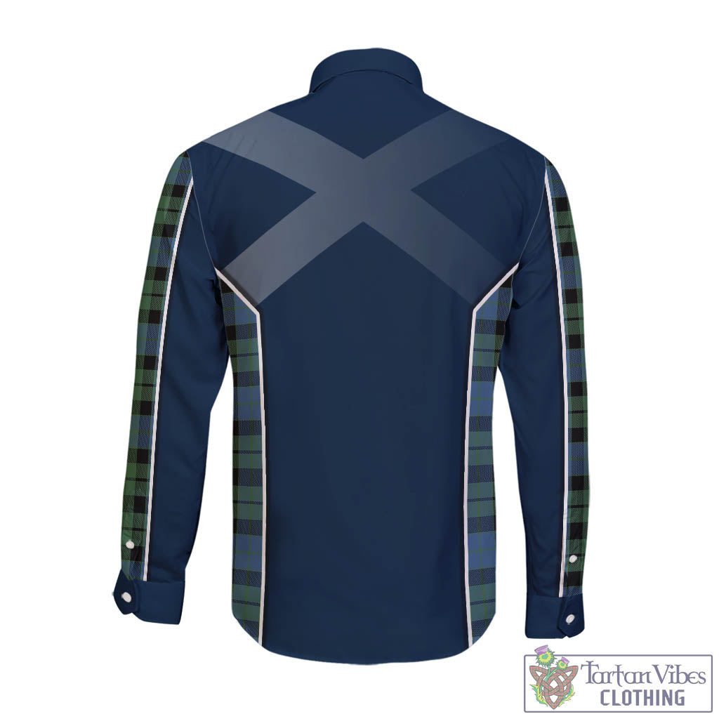 Tartan Vibes Clothing McCoy Ancient Tartan Long Sleeve Button Up Shirt with Family Crest and Scottish Thistle Vibes Sport Style