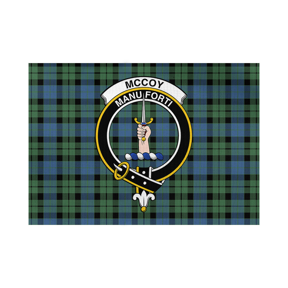 McCoy Ancient Tartan Flag with Family Crest - Tartan Vibes Clothing