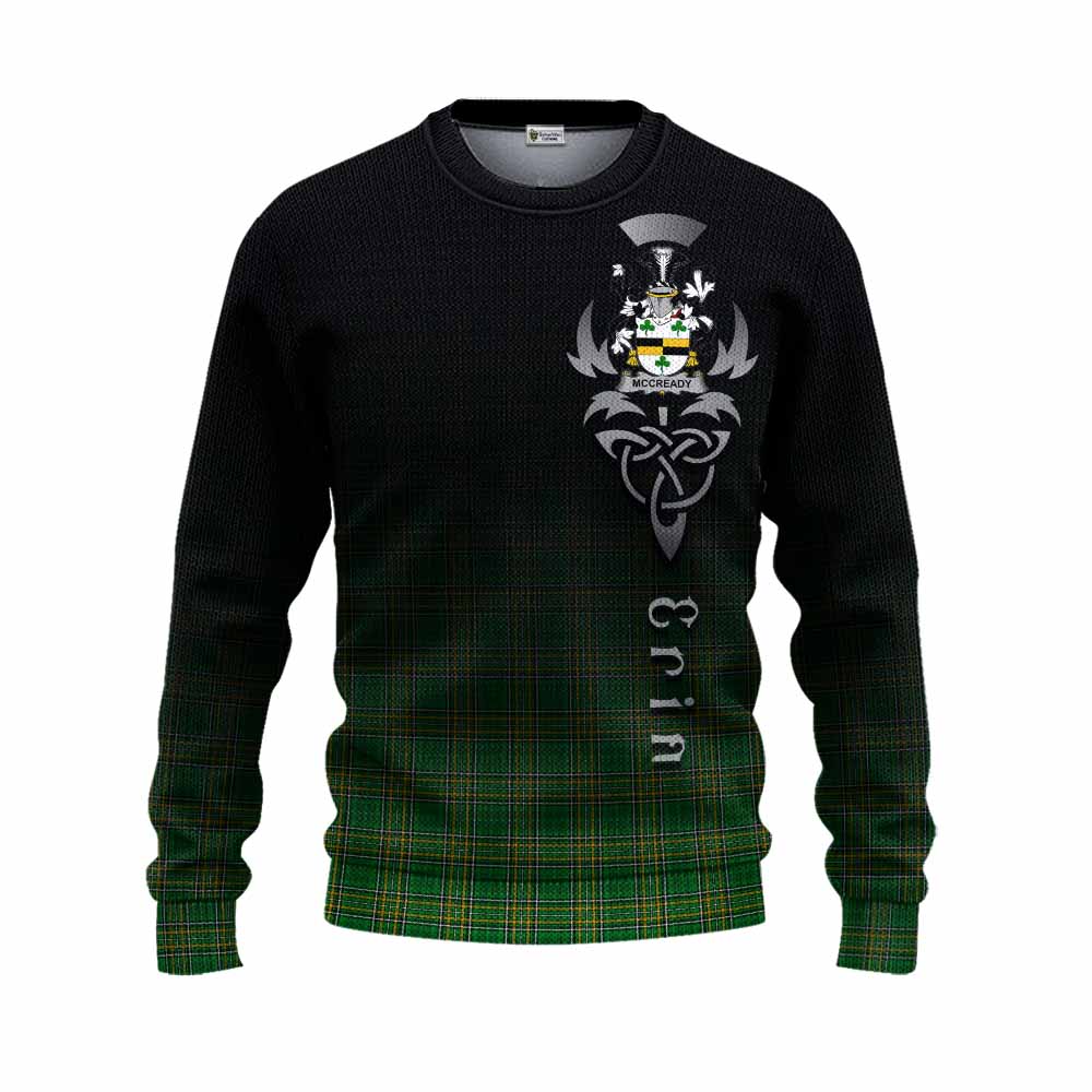 McCready Irish Clan Knitted Sweater with Coat of Arms Erin Go Bragh Celtic Inspired Unisex - Tartan Vibes Clothing