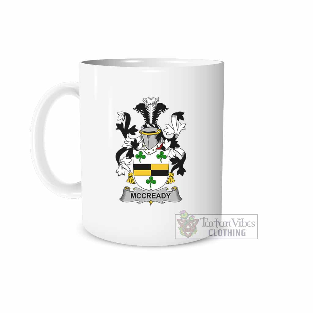 McCready Irish Clan Coat of Arms Ceramic Mug White - 2D-tartanvibesclothing