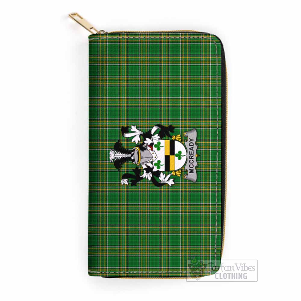 McCready Irish Clan Tartan Women's Leather Wallet with Coat of Arms One Size 19.7*10.5*3.5 cm - Tartan Vibes Clothing